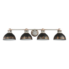 Golden 0865-BA4 AGV-ABI - Golden Lighting Kinsley 4-light Vanity in Antique Black Iron shade